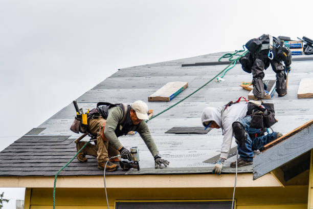 Professional Gutter Installation technician working in North Apollo, PA